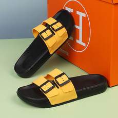 UM Herenpantoffels met zachte zolen Dubbele knoop sandalen Halve pantoffels Buiten Casual schoenen_voghion.com