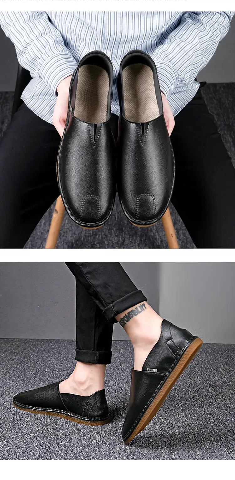Doudou Shoes Driving Shoes Casual Small Leather Shoes Size 39-44, Business Shoes, Free Random Pinch Music_vogvips.com