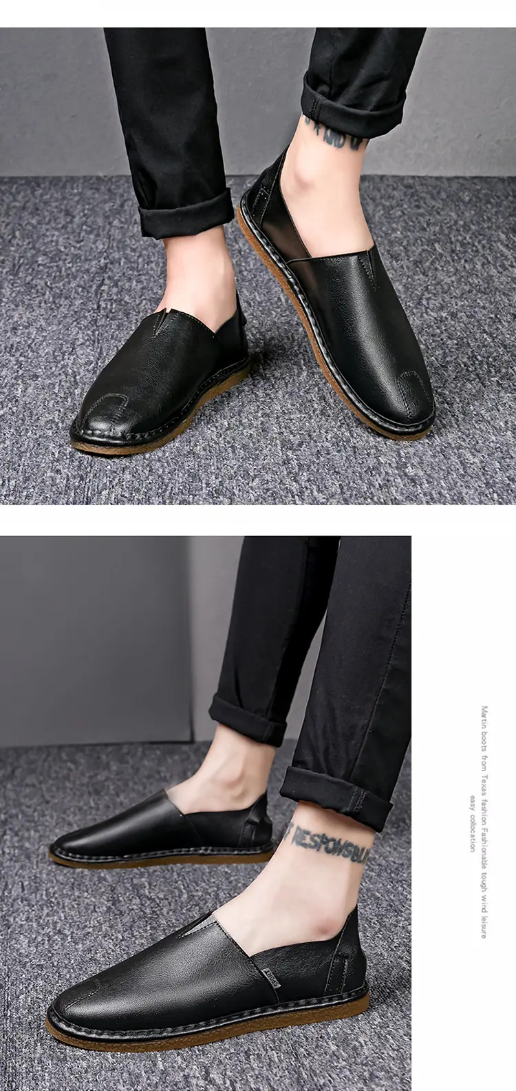 Doudou Shoes Driving Shoes Casual Small Leather Shoes Size 39-44, Business Shoes, Free Random Pinch Music_vogvips.com
