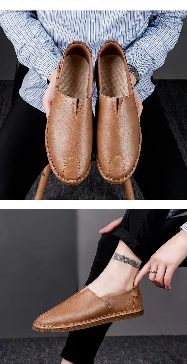 Doudou Shoes Driving Shoes Casual Small Leather Shoes Size 39-44, Business Shoes, Free Random Pinch Music_vogvips.com