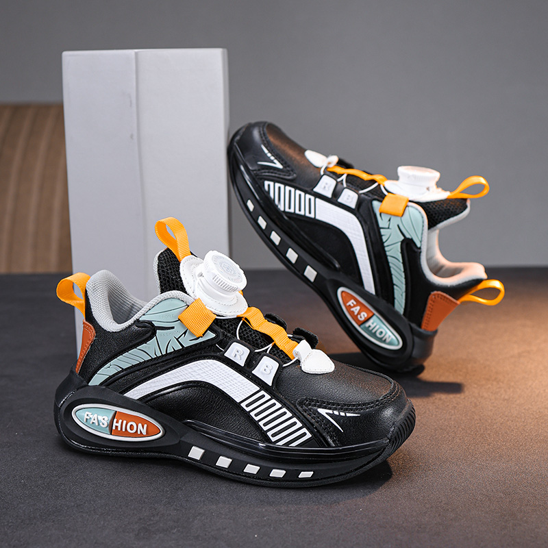 Chaussures de sport décontractées en cuir pour enfants, automne_voghion.com