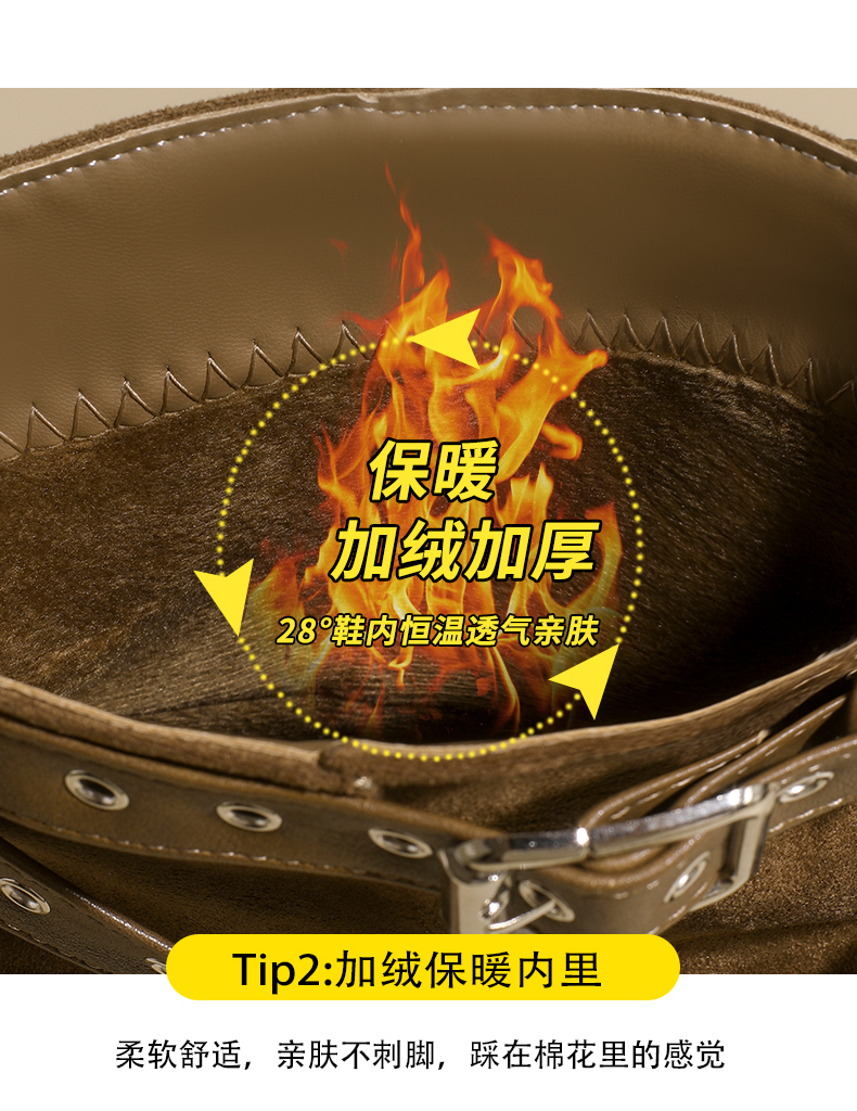 涌哥女鞋 Q6602 加绒保暖马丁靴瘦瘦靴百搭裤管气质短靴潮