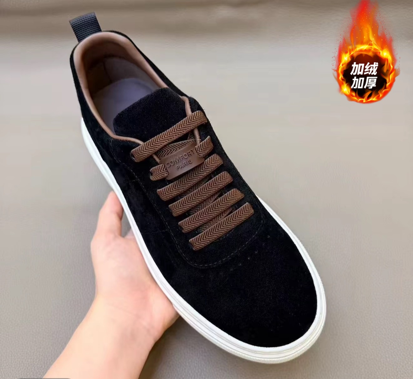 云逸-ZS198爆款加绒板鞋39-44码2色