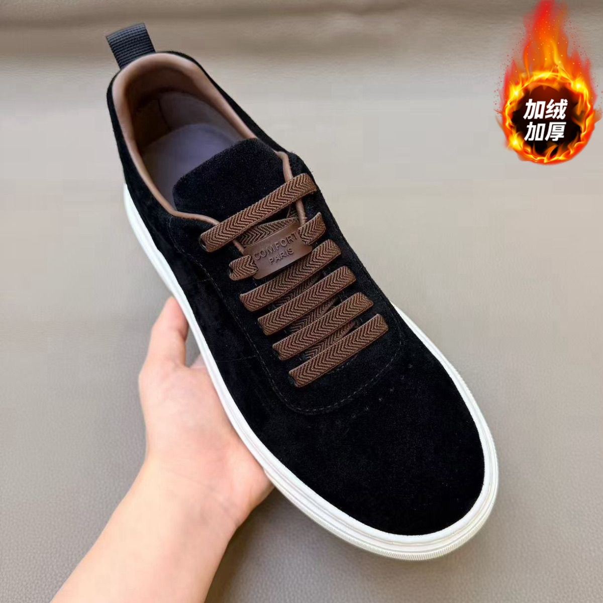 云逸-ZS198爆款加绒板鞋39-44码2色